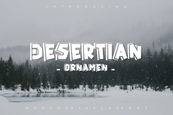 Desertian Ornament: A Modern Display Font for Creative Expression