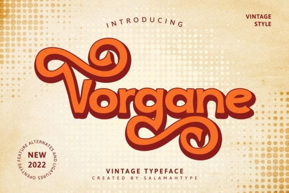 Vorgane: A Vintage Display Typeface for Timeless Design